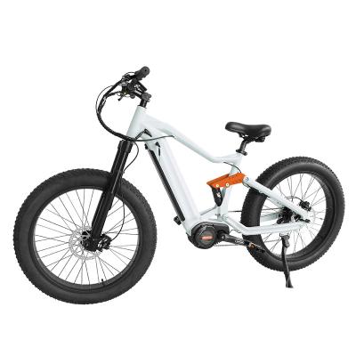 China Full Suspension Steamoon Aluminum Alloy Mid Motor Fat Tire Electric Mountain Bike For Hunting for sale