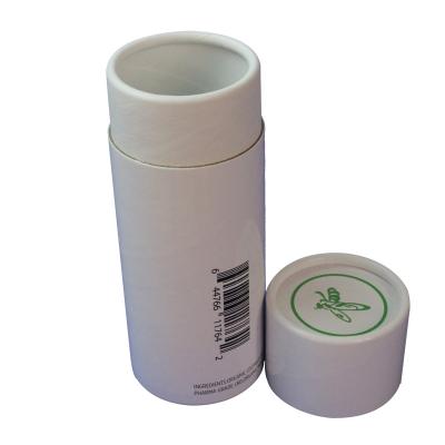 China Recyclable And Stylish Paper Tube Gift Box Hot Stamping With Stickers Custom Logo for sale