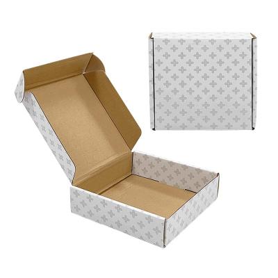 China White E Flute Carton Box Corrugated Cardboard Kraft Mailer Boxes For Clothing Packaging for sale