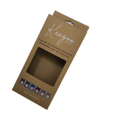 China Hanging Brown Self Assembly Paper Boxes Flat Rectangle Auto Lock Bottom Carton for sale