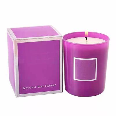 China Coated Paper Custom Scented Candle Jar Packaging Folding Paper Reverse Printed Tuck Box for sale