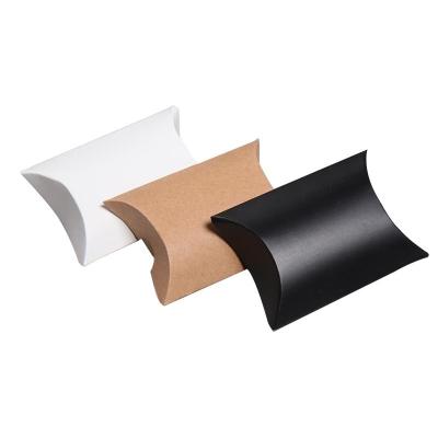 China Paper Type Customized Most Popular Brown Kraft White Cardboard Packaging Chocolate Candy Paper Pillow Box for sale