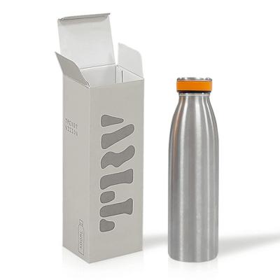 China Custom Tuck Top Boxes Uncoated Kraft E Flute Water Bottle Packaging Box for sale