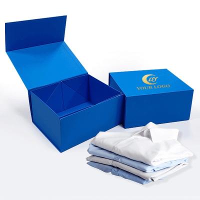 China Shoes Clothing Packaging Folding Shirt Gift Box with Matt Lamination Printing Handling for sale