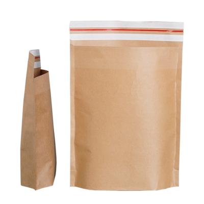 China Brown Self Seal Paper Shopping Bags Hot Stamping Kraft Paper Express Mailing Bags for sale