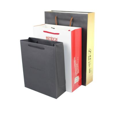 China Recycled Custom Paper Shopping Bags With Handle Matte / Glossy Lamination for sale