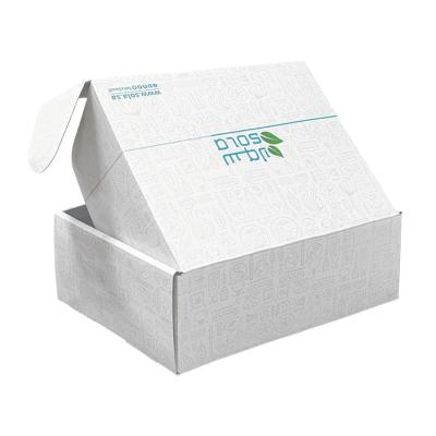 China Custom Kraft Paper Cardboard Apparel Clothes Packaging Carton Mailing Moving Shipping Corrugated Boxes With Zipper Tear Tape for sale