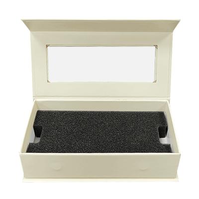 China Customized Square Magnetic Closure Lid Gift Cosmetic Personalized False Eyelashes Packaging Paper Box With Transparent Window for sale