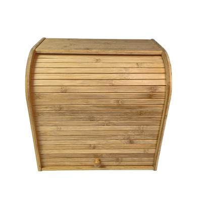 China Maintain Freshnesss 2 Tier Eco-Friendly Bamboo Fiber Bread Storage Box With Rolling Door For To Maintain Bread Freshness for sale