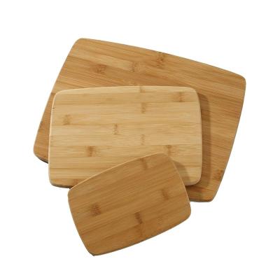 China Amazon Sustainable Hot Sale 3 Piece Bamboo Cutting Board Bamboo Chopper Set For Kitchen for sale