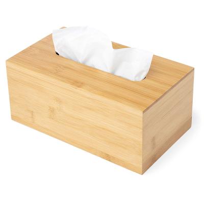 China Minimalist Multifunctional Bamboo Bamboo Napkin Box Toilet Tissue Box Wooden Tissue Box Holder For Wholesale for sale