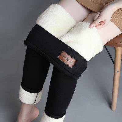 China QUICK DRY Women's Winter High Stretch Lambskin Cashmere Super-Thick Waist Warm High Gaiters Skinny Gaiters Pants for sale