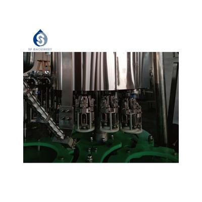 China 6000bph Food Carbonic Acid Glass Bottle Water Hot Filling Production Line Machine for sale