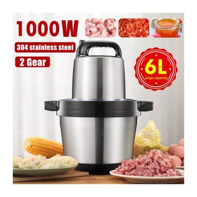 China Factory low energy supply 6L meatgrinder household home use multifunctional high speed electric choppers and slicers directly for sale