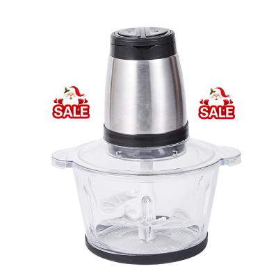 China Multifunctional Automatic Glass Vegetable Choppers and Slicers High Speed ​​Kitchen 2l Mini Chopper Food Processor Electric Meat Low Energy for sale