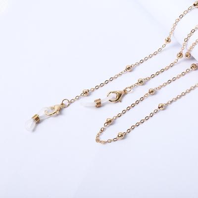 China Fashional Glasses Chain Amazon Wholesale Gold Link Glasses Chain Necklace Beads Beads Sunglasses Straps Lanyard Chain for sale