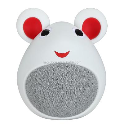 China Private Machining - Cute Animal Mouse OEM Design Fabric Promotional Portable Outdoor Speaker With Rechargable Battery for sale