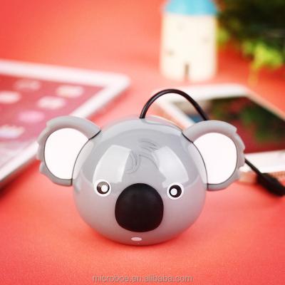 China Mini Mini Hifi Music Portable Wired Cartoon Speaker Koala for sale