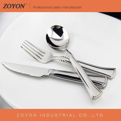 China High Grade Stainless Steel Disposable Cutlery Set For Hotel And Restaurant for sale