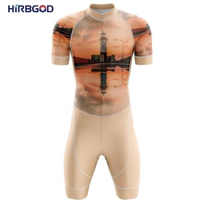 China HIRBGOD Breathable Triathlon Suit Cycling Sets Custom Skin Suit Maillot Ropa Ciclismo Hombre Clothing Bike Cycling Tank Top For Men for sale