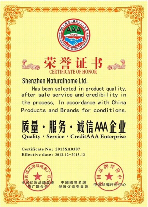 Qualty, Service, Credit AAA Enterprise - Shenzhen Naturalhome Ltd.