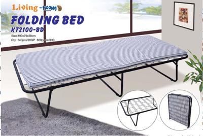 China DIY Sponge and Steel Tube Single Portable Folding Bed for Guest Room 190 x 79 x 38 cm for sale