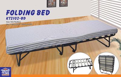 China Adjustable Space Saving Nylon Portable Folding Beds / Single or Double Custom Folded Bed for sale