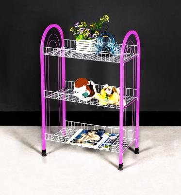 China Custom 3 - 5 Tiers Modern Pink Storage Shelves and Racks Space Saving  and Durable for sale