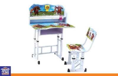 China Modern Child Wooden Kids Study Table Chair Children Furniture with Customized Size and Color for sale