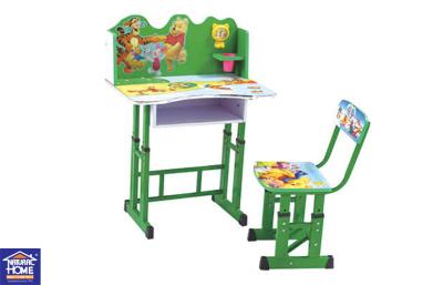 China Popular Children Study Table and Chair Set Wooden Kids Furniture Winnie the Pooh KT-0066 for sale