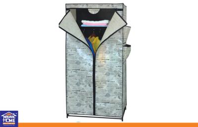 China Printing Europe Style Non Woven Wardrobe / Closet / Chest with Side Bags for sale