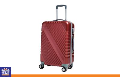 China Lightweight Red Luggage Hard Case Portable Business Trip Suitcase 360 Degree Rotatory Wheels for sale