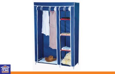 China Metal Tube Portable Nonwoven Fabric Bedroom Wardrobe for Storage Clothing for sale