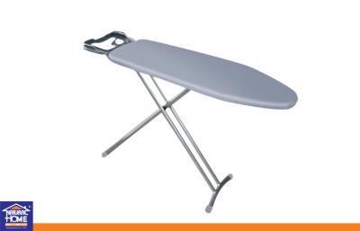 China Professional Small Adjustable Folding Hotel Ironing Board Stand with Black Tube and Silver Cover for sale