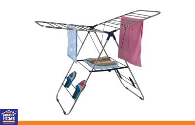 China Folding and Portable Metal Clothes Drying Rack for Home Boutique Indoor / Outdoor Use for sale