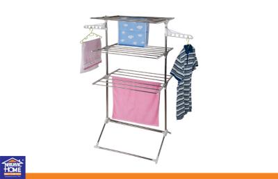 China Stainless Steel Folding Clothes Drying Racks , Space Saving Mobile Clothing Dryer for sale