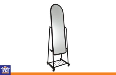 China Clothes Metal Fitting Room Mirrors With Wheels , Contemporary Living Room Mirrors for sale