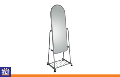 China Metal Frame Portable Mobile Dressing Room Mirrors With Wheels , Free Standing Mirrors for sale