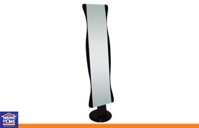 China Rotary Floor Standing Fitting Room Mirrors With Wave Side , Home Decorative Mirrors for sale