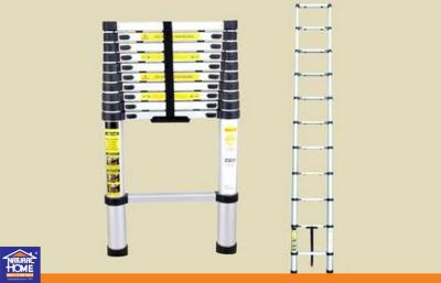 China Height Adjustable 9 Step Aluminium Home Ladders , Extension Telescopic Ladder for sale