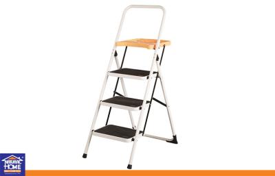 China Modern 3 Steps Steel Ladder for Home with Handrail and Spong Black or Custom Color for sale