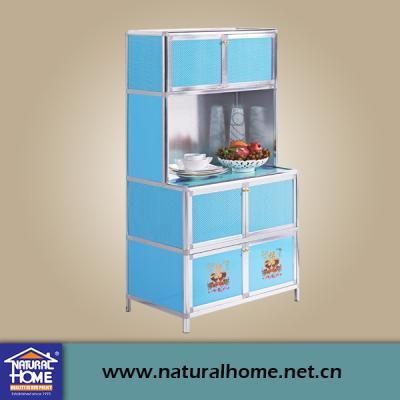 China Termpered Glass Printing Aluminum Storage Cabinets For Storage Kitchenware for sale