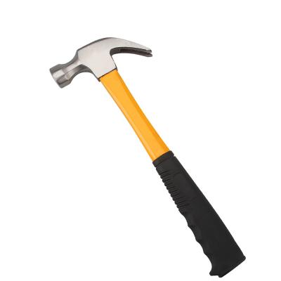 China Nail Hammer Strength Fiberglass Handle Demolition Claw Hammer for sale