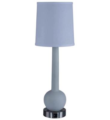 China Modern Antique Nickel Fabric Shade Bedside Hotel Lamp Desk Decorative Brushed Modern Resin Table Lamp for sale