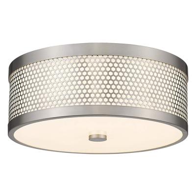 China LED Ceiling Lamp Dimmable Flush Mount Outdoor Light Brushed Nickel Round Lighting For Bedroom Living Room Dining Room for sale