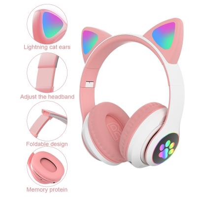 Κίνα Bule Tooth Earphone LED Wireless Headphones Cat Ears Headset Gaming Noise Canceling Stereo Wireless Headphones προς πώληση