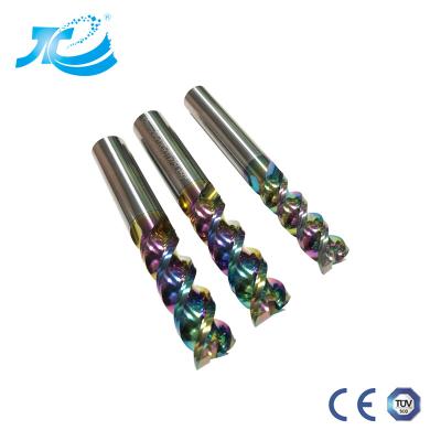 China DLC End Mill For Aircraft  Aluminum High Speed High Finishing Cnc Tool Milling Cutter Machine Tool Colorful Co à venda