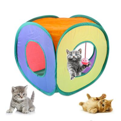 China Amazon Pet Collapsible Cat Tunnel Cat Toy Stocked Supplies for sale