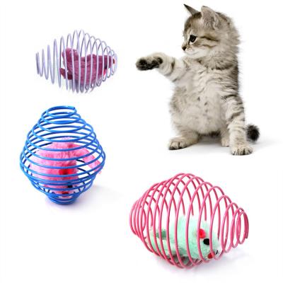 China New Mice and Cat Toy Plush Mouse Cute Shape Stocked Cage Kitten Pet Toy for sale