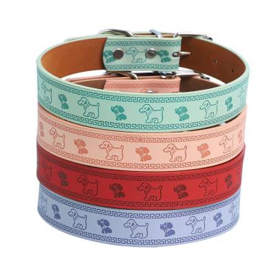 China Amazon Best Seller Durable PU Adjustable Pet Collar For Dog for sale